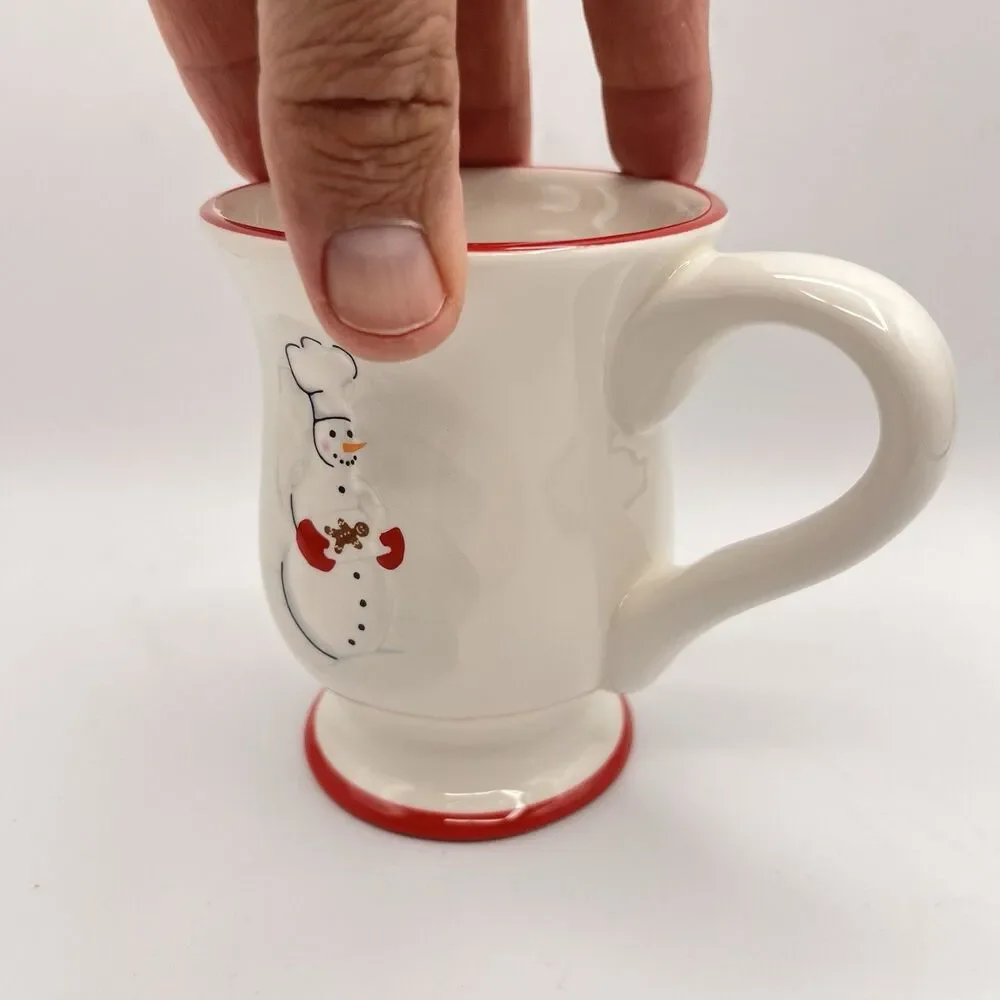 Williams Sonoma Chef Snowman Mug 4.5